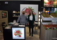 Vasilis Sinos and Elena Kullia from Kaplanis Fruits S.A. They export strawberries from Greece.